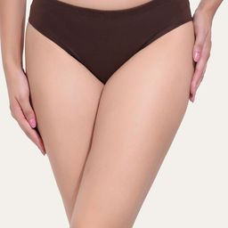 Bruchi CLUB Women Solid Mid Rise Pure Cotton Hipster Briefs BC-PN-NIA-BRWN-S-image-65