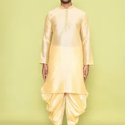Arihant Rai Sinha Men Ethnic Motifs Embroidered Regular Thread Work Pure Silk Kurta with Patiala-picture-13