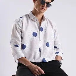 Vestirio Men Original Fit Floral Printed Spread Collar Casual Shirt-picture-0