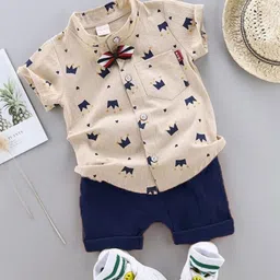 WINSWORLD ENTERPRISE Boys Printed Short Sleeves Shirt With Shorts-15