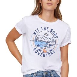 VLAM Women Printed Raw Edge T-shirt-image-71