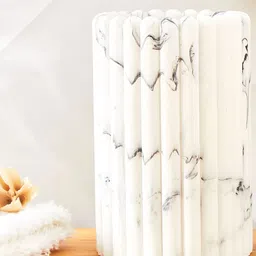 Home Centre White & Grey Abstract Polyresin Holder-51