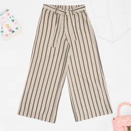Pantaloons Junior Girls Striped Regular Fit Culottes Trousers-58