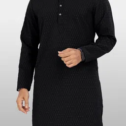 VeBNoR Men Thread Work Dobby Kurta-picture-7