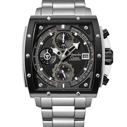 Alexandre Christie Men Dial & Stainless Steel Bracelet Style Straps Analogue Watch 6376MCBTBBA-image-18