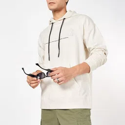Street 808 by Pantaloons Men Cotton Typography Printed Hooded Sweatshirt-picture-6