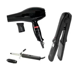 UKSTYLZ Set Of 3 1500 Watts Hair Dryer With Straightener 522, Curler 471b-image-66