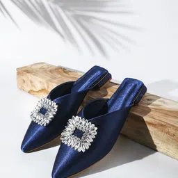 Try Me Women Embellished Mules with Bows Flats-image-13