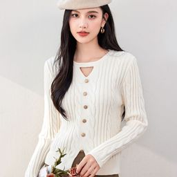 JC Collection Women Striped Cardigan-image-95