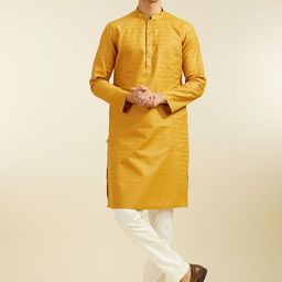 Diwas by Manyavar Men Thread Work Kurta-image-85
