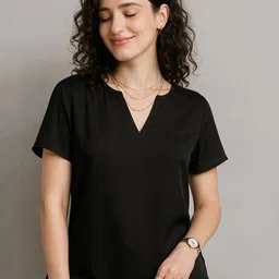 Mast & Harbour Women V-Neck Flared Sleeve Top-picture-43