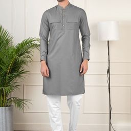 TheEthnic.Co Men Solid Cotton Kurta with Trousers-image-84