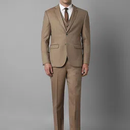 Louis Philippe Slim-Fit Single-Breasted 3-Piece Formal Suit-image-24