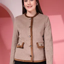 Thirty Threads Self Designed Round Neck Woollen Coat-picture-41