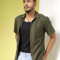 Rigo Men Comfort Slim Fit Opaque Casual Shirt-image-74