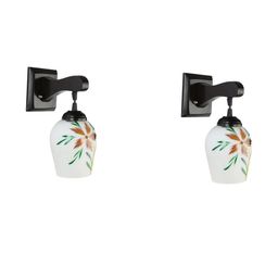 SOMIL Green Glass Cylinder Printed Wall Lamps-image-36