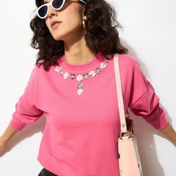 SASSAFRAS Women Embellished Sweatshirt-picture-0