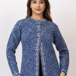 TWENTY ME Women Embroidered Woollen Cardigan with Embroidered Detail-image-87