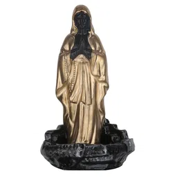 CRAFTAM Black & Beige Mother Mary Idol Smoke Backflow Fountain With 1 Scented Cone-picture-31