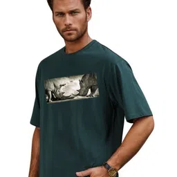 BLUEFICUS Men Printed Bio Finish Slim Fit T-shirt-image-78