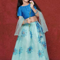Aj DEZInES Girls Ready to Wear Lehenga & Blouse With Dupatta-10