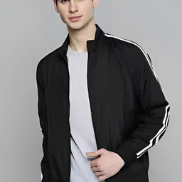 MAYKR Men Striped Polyester Lightweight Sporty Jacket-picture-11