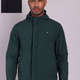 HOUSE OF VEDAS Reversible Waterproof Hooded Rain Jacket-image-17