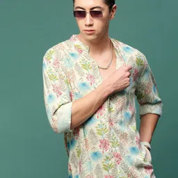 SHOWOFF Men Standard Slim Fit Floral Opaque Printed Casual Shirt-image-76