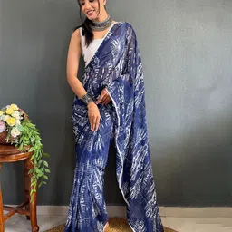 Moda Rapido Tie and Dye Pure Georgette Ready to Wear Saree-picture-25