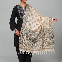 Exotic India Ethnic Motifs Printed Viscose Rayon Dupatta-20