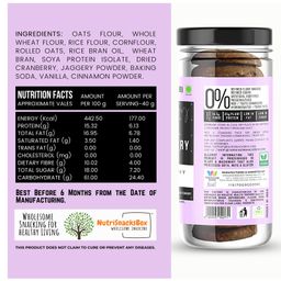 NutriSnacksBox Oats & Cranberry Cookies Pack of 3 - 165 gm each image 5