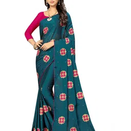 DIVASTRI Ethnic Motifs Embroidered Saree-picture-15