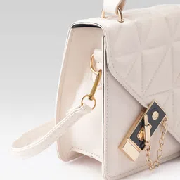 DressBerry Structured Satchel with Quilted image 3