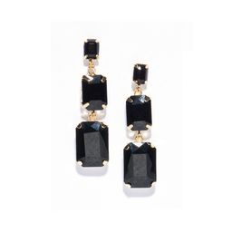 Anouk Gold-Plated Artificial Stones Studded Square Shaped Drop Earrings-18