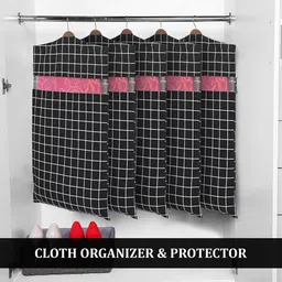 Kuber Industries Black Set of 4 Regular Multi-Utility Organisers image 5