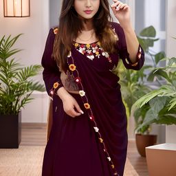 ANJANI TEXTILE Thread Work Semi-Stitched Lehenga & Unstitched Blouse With Dupatta-image-9