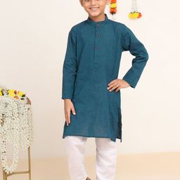 Baba & Baby Boys Regular Pure Cotton Kurta with Pyjamas-image-31