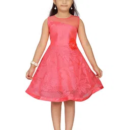 BAESD Floral Print Flutter Sleeve Net Fit & Flare Dress-48