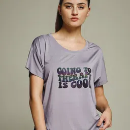 MKH Typography Printed Round Neck Short Sleeve Relaxed Fit T-shirt-image-78