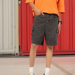 Kook N Keech Men Street Staple Cargo Denim Shorts-image-91