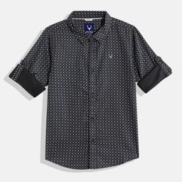 Allen Solly Junior Boys Micro Printed Pure Cotton Casual Shirt-image-40