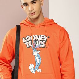 Kook N Keech Pure Cotton Looney Tunes Printed Hooded Oversized Sweatshirt-picture-7