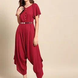 Anouk Embellished Culotte Jumpsuit with Belt-19