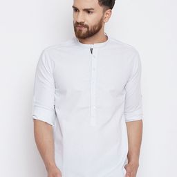 even Men White Solid Straight Kurta-image-96