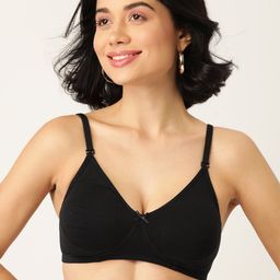 DressBerry Black Solid Non-Wired Non Padded Everyday Bra LA14-01-image-84