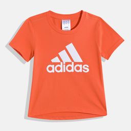 ADIDAS Girls Pure Cotton Brand Logo Printed BOS CO T-shirt-image-74