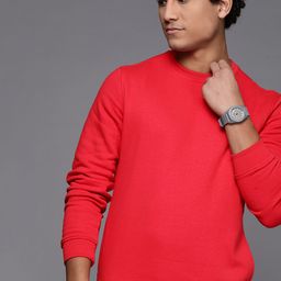 Allen Solly Men Red Solid Sweatshirt-picture-49