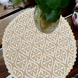 Saral Home Set of 2 Beige & White Printed Table Placemats image 2