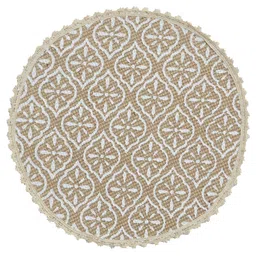 Saral Home Set of 2 Beige & White Printed Table Placemats image 3
