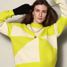 Vero Moda Colourblocked Long Sleeves Pullover-picture-30